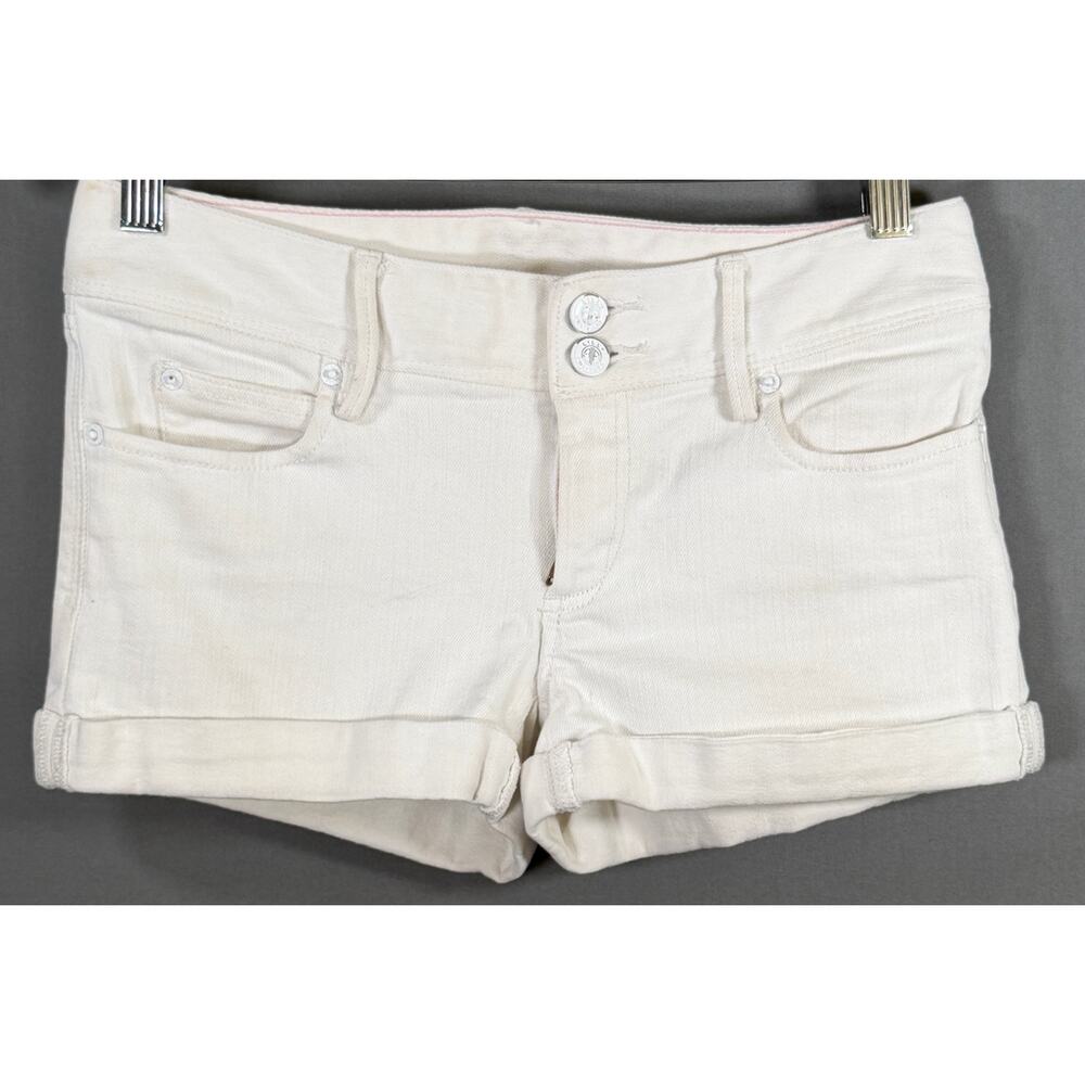 Lilly Pulitzer Clifton Short White Denim Womens Size 2 Cuffed 3" Inseam